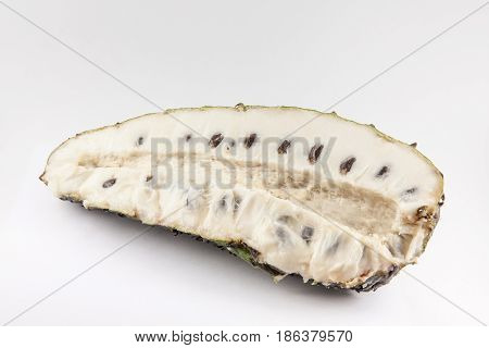 Soursop (Annona muricata) isolated on white background