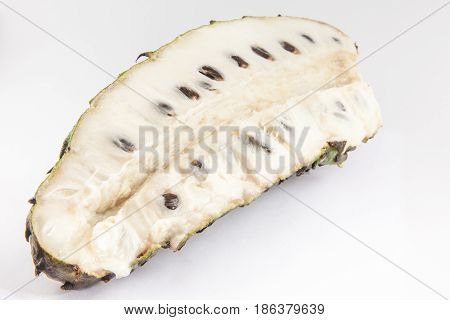 Soursop (Annona muricata) isolated on white background