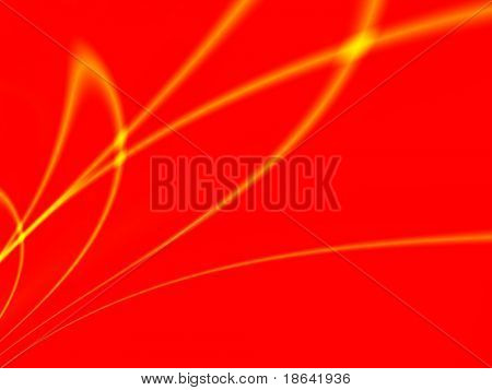 Imagen fractal de luz dispersada en un show de luces láser abstracta.