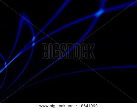 Imagen fractal de luz dispersada en un show de luces láser abstracta.
