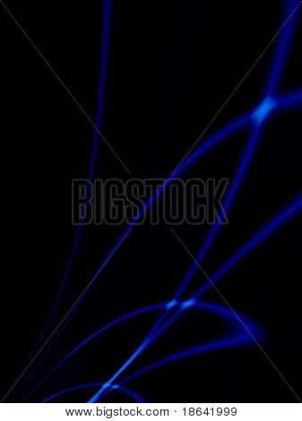 Imagen fractal de luz dispersada en un show de luces láser abstracta.