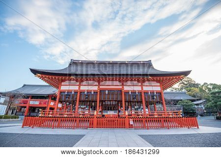 Fushimi Inari Shrine at Kyoto in Japan.