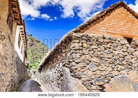 Ollantaytambo Peru - Town and an Inca archaeological site in southern Peru South America.
