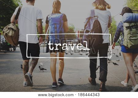 Young people travel adventure journey life