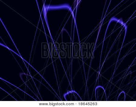 Imagen fractal de luz dispersada en un show de luces láser abstracta.