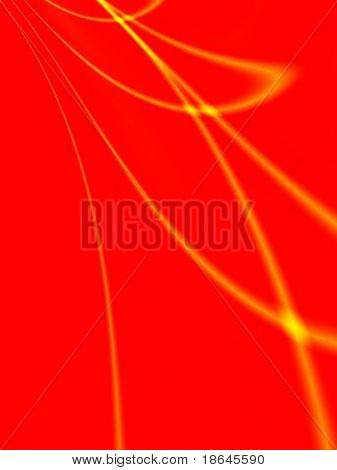 Imagen fractal de luz dispersada en un show de luces láser abstracta.