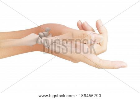 finger muscle pain white background finger injury