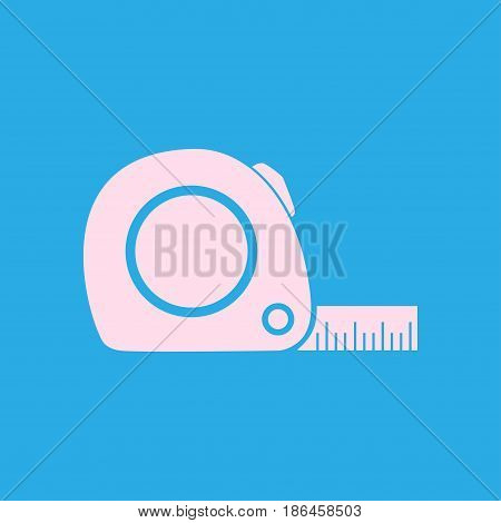 Tape measure icon. Roulette construction  symbol. Dimensions and measurements. Create a cutting card.