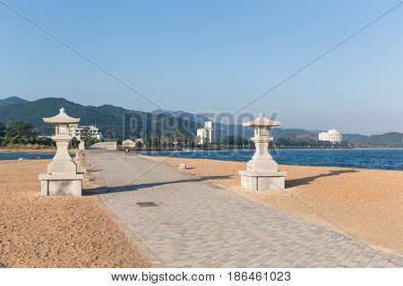 Aoshima Shrine and sead beach