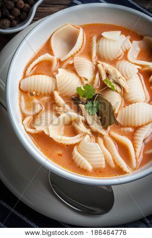 Fresh Tomato Soup With Conchigliette.