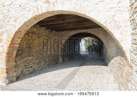 Montevecchia (Lecco Brianza Lombardy Italy): alley in the old village