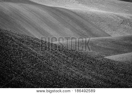 Background of Moravian fields area called the Moravian Tuscany Czechia.