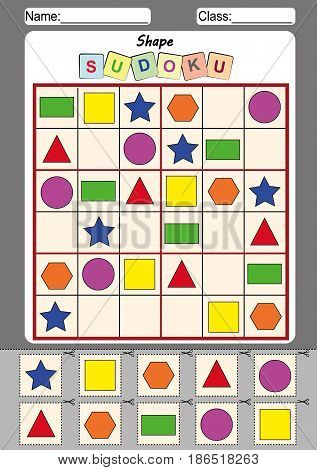 picture sudoku for kids Cut and paste fine motor activity