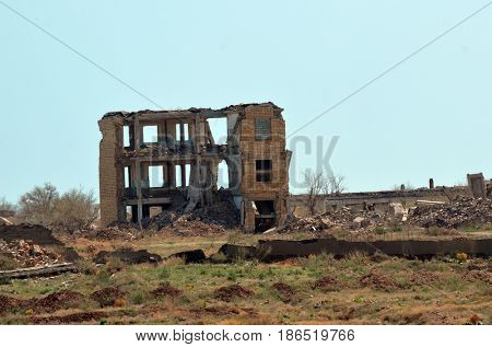 Area 35.(Ploshadka 35 ru.)Sary Shagan.Former Soviet  anti-ballistic missile testing range.Kazakhstan.May 6, 2017.Sary Shagan.Kazakhstan
