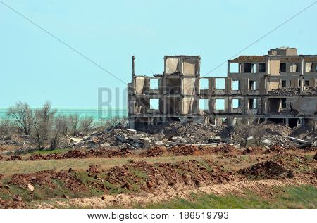 Area 35.(Ploshadka 35 ru.)Sary Shagan.Former Soviet  anti-ballistic missile testing range.Kazakhstan.May 6, 2017.Sary Shagan.Kazakhstan