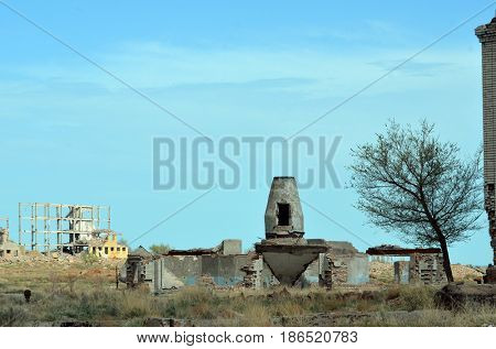 Area 35.(Ploshadka 35 ru.)Sary Shagan.Former Soviet  anti-ballistic missile testing range.Kazakhstan.May 6, 2017.Sary Shagan.Kazakhstan