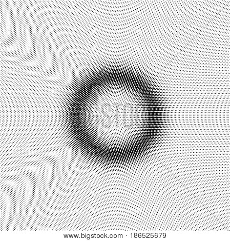 Torus with Halfrone Effect abstract vector Background