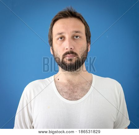 muslim man with a serious look on his face
