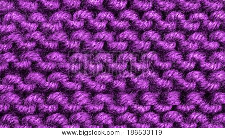 Background of Purple Natural Weave Wool closeup