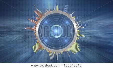 Audio visual. Digital audio equalizer music background