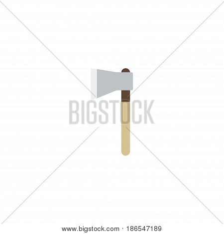 Flat Hatchet Element. Vector Illustration Of Flat Axe Isolated On Clean Background. Can Be Used As Hatchet, Axe And Ax Symbols.