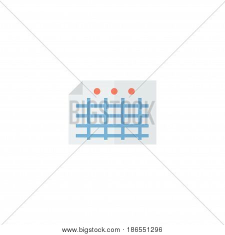 Flat File Element. Vector Illustration Of Flat Sheet Isolated On Clean Background. Can Be Used As File, Sheet And Paper Symbols.