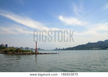 Tamsui River And Cityscape Of Tamsui, Taipei, Taiwan