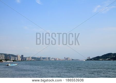 Tamsui River And Cityscape Of Tamsui, Taipei, Taiwan