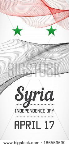 National Day Vertical Banner of the Country in Blending Lines Style Vector with Date