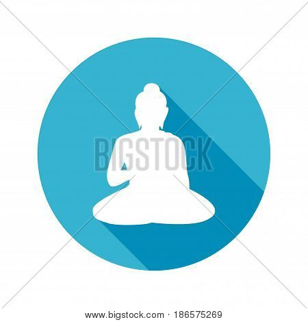 Buddha icon, Buddha vector silhouette, Buddha vector illustration