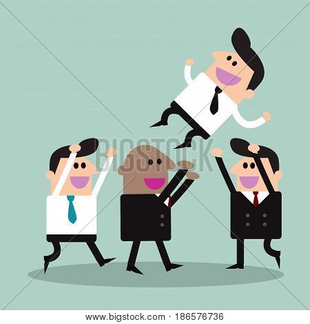 Businessman With Teamwork Spirit, Businessman With Teamwork Spirit