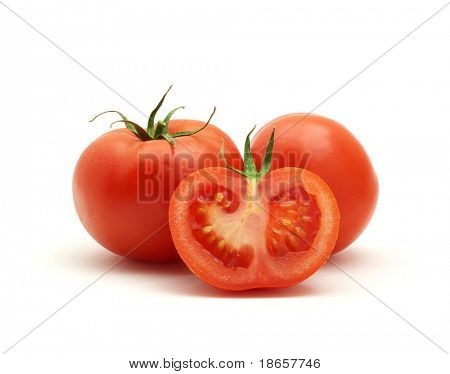 3 격리 토마토입니다. 디자인의 요소입니다.