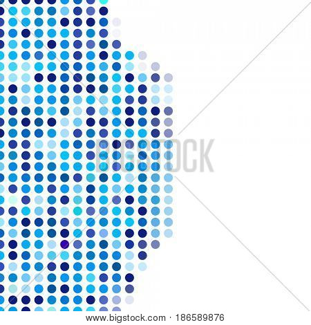 Mosaic background random dark and light blue circles, pattern polka dots, neutral versatile pattern for business techno style design. Decoration of the booklet, broadsheet, flysheet, poster, banner. 