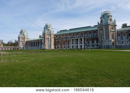 Palace and park ensemble - sideview - Tsaritsyno park - Moscow, Russia