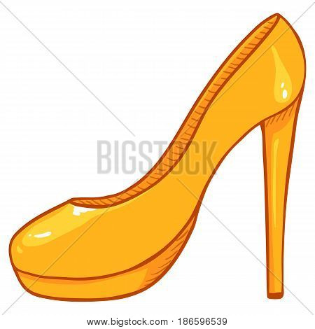 Vector Yellow Women Highheels Shoes