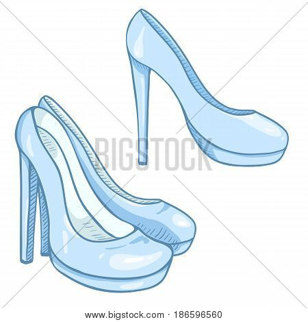 Vector Women White Highheels Shoes
