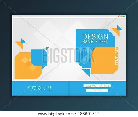 Vector Illustration. Business Template for Flyer Banner Placard Poster Brochure Design.