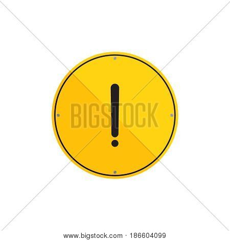 Warning sign vector illustration. Danger flat element for web design and mobile app. Caution high quality flat icon for design printed material. Hazard sign icon on white background.