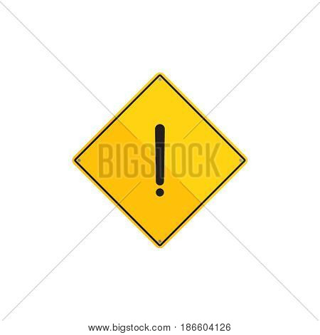 Warning sign vector illustration. Danger flat element for web design and mobile app. Caution high quality flat icon for design printed material. Hazard sign icon on white background.