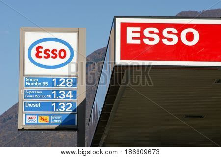Logo Sign Of Esso Petrol Station