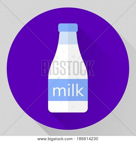 Vector Flat Icon Milk Bottle