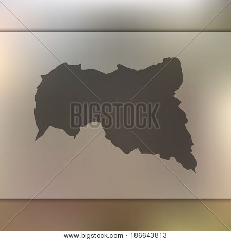 Central African Republic map on blurred background. Silhouette of vector Central African Republic map.