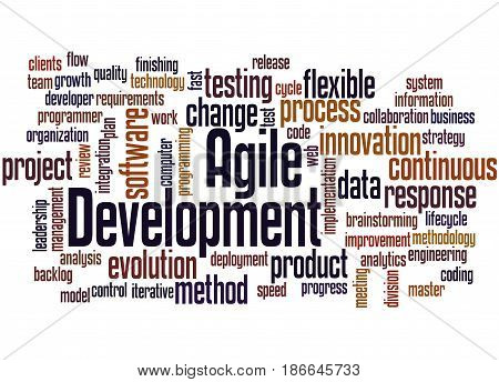 Agile Development, Word Cloud Concept 4