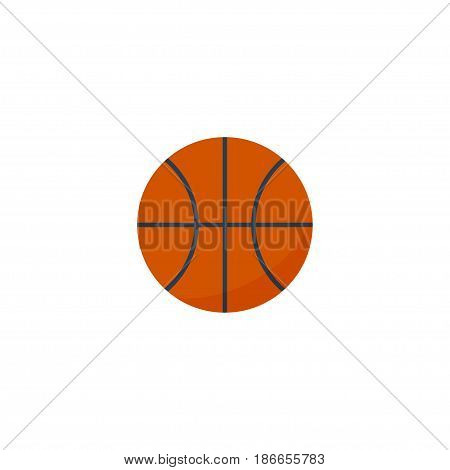 Flat Basketball Element. Vector Illustration Of Flat Basket  Isolated On Clean Background. Can Be Used As Basket, Basketball And Ball Symbols.