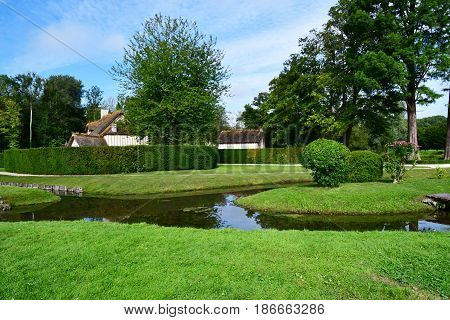 Chantilly France - august 14 2016 : park of the castle of Chantilly