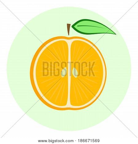 Half Orange Icon, Orange Split In A Half