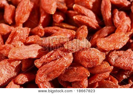 Goji wolfberry full frame, cor brilhante, foco suave