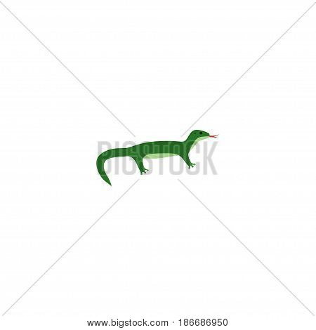 Flat Gecko Element. Vector Illustration Of Flat Reptile  Isolated On Clean Background. Can Be Used As Gecko, Reptile And Reptilian Symbols.