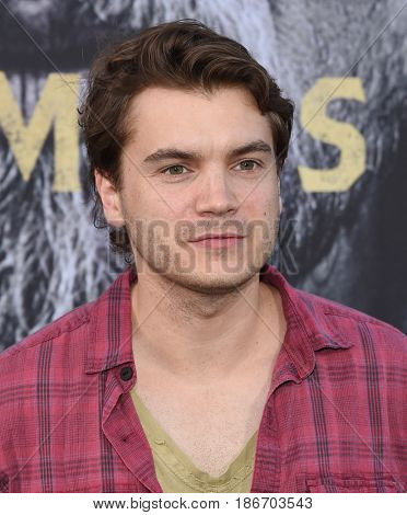 LOS ANGELES - MAY 08:  Emile Hirsch arrives for the 'King Arthur: Legend Of The Sword
