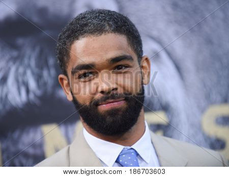 LOS ANGELES - MAY 08:  Kingsley Ben-Adir arrives for the 'King Arthur: Legend Of The Sword